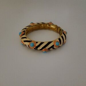 Vintage Kenneth Jay Lane Zebra turquoise bracelet